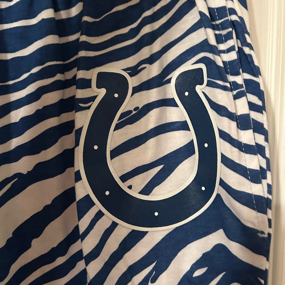 NWT Zubaz Blue & White Large Lounge Pants Joggers NFL Indianapolis Colts